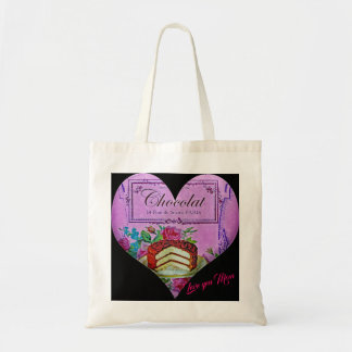 Moederdag paars hart Chocolade Tote Bag