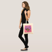 Moederdag paars hart Chocolade Tote Bag (Voorkant (model))