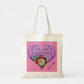 Moederdag paars hart Chocolade Tote Bag (Achterkant)