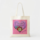 Moederdag paars hart Chocolade Tote Bag (Voorkant)