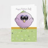 Moederdag Paarse Baby Kaart (Voorkant)