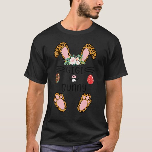 Moederdag Paaslager Nana Leopard Bunny T-shirt (Voorkant)