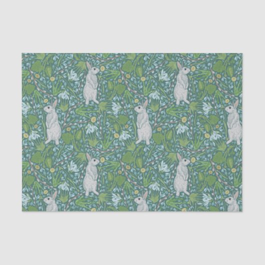 Moederdag paaswitbundel in de lentestuin tissuepapier (Voorkant)