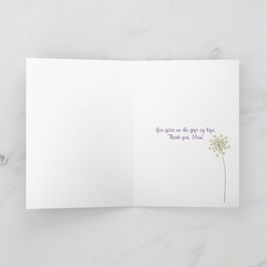 Moederdag Pansy Basket Kaart (Binnen)