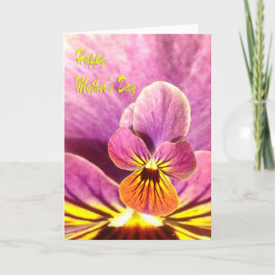 Moederdag Pansy Flower Kaart