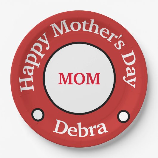 Moederdag Papieren Bordje (Voorkant)