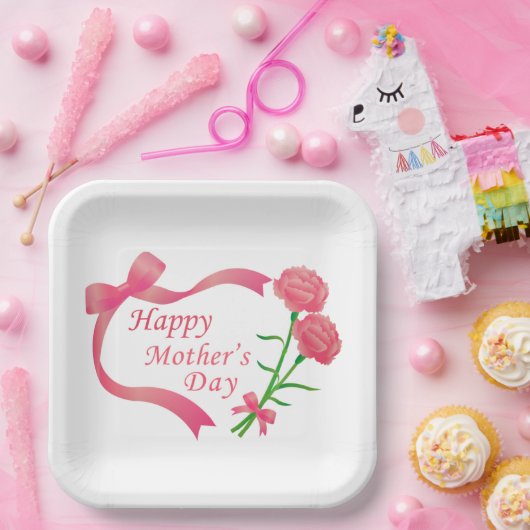 Moederdag Papieren Bordje (Feest)