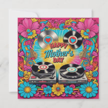 Moederdag parel Simmer kaart uit de jaren 60