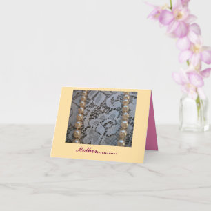 Moederdag parels en kant Kaart