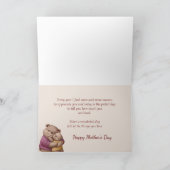 Moederdag Partner Cute Beer Hugs Kaart (Binnen)