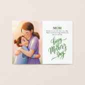 Moederdag Pas Foto Vlakke Kaart aan (Binnen)