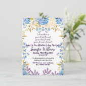 Moederdag Pastel Blue Little Flower Buds Floral Kaart (Staand voorkant)