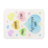 Moederdag Pastel Hearts Magneet (Horizontaal)