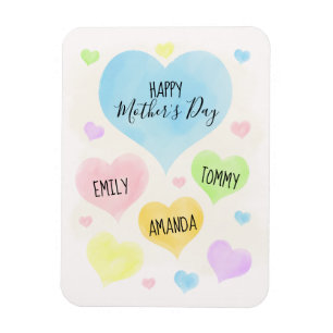 Moederdag Pastel Hearts Magneet