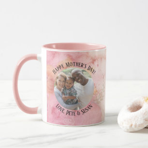 Moederdag Pastel Roze Groen Waterverf Tie-Dye Mok