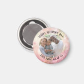 Moederdag Pastel Roze Groene Waterverf Stropdas-Dy Magneet (Voorkant / Achterkant)