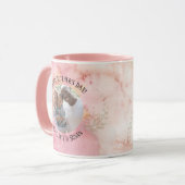 Moederdag Pastel Roze Groene Waterverf Stropdas-Dy Mok (Voorkant links)