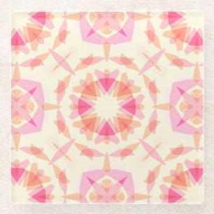 Moederdag Pastel Roze Tan Ster Regenboog Decor Glazen Onderzetter
