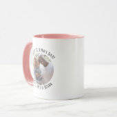 Moederdag Pastel Roze & Witte Gezinsfoto Mok (Voorkant links)