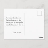 Moederdag patroon rode bloemen waterverf briefkaart (Achterkant)