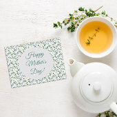 Moederdag patroon waterverf bladeren briefkaart