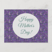 Moederdag patroon waterverf groene lavendel briefkaart (Voorkant)