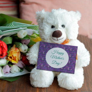 Moederdag patroon waterverf groene lavendel briefkaart