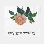 Moederdag Peace Roos Fleece Deken (Voorkant (Horizontaal))