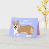 Moederdag Pembroke Welsh Corgi Kaart (Gele Bloem)