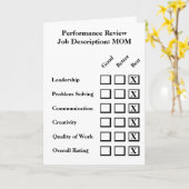 Moederdag Performance Review Kaart (Gele Bloem)