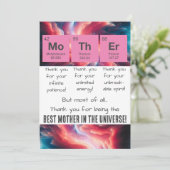 Moederdag Periodieke tabel Bedankkaart (Staand voorkant)