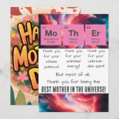 Moederdag Periodieke tabel Bedankkaart (Voorkant / Achterkant)