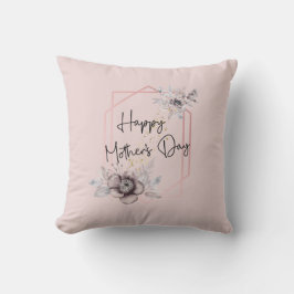 Moederdag personaliseer Afbeelding Roze Floral fot Kussen