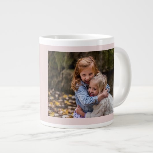 Moederdag personaliseer Afbeelding Roze Floral Grote Koffiekop (Voorkant rechts)