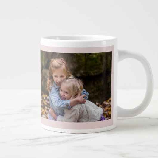 Moederdag personaliseer Afbeelding Roze Floral Grote Koffiekop (Rechts)