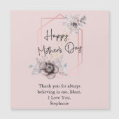 Moederdag personaliseer roze gray Floral Magnet