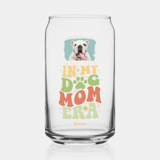 Moederdag Pet Moeder Schattige Puppy Foto Blikvorm Glas (Voorkant)