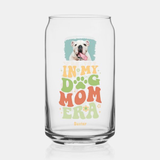 Moederdag Pet Moeder Schattige Puppy Foto Blikvorm Glas (Achterkant)