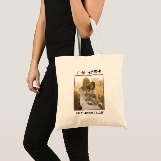 Moederdag Photo Canvas tas | Gepersonaliseerd cade (Voorkant (product))