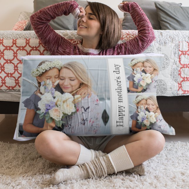 Moederdag Photo Collage Accent Pillow Accent Kussen (Creator heeft geüpload)