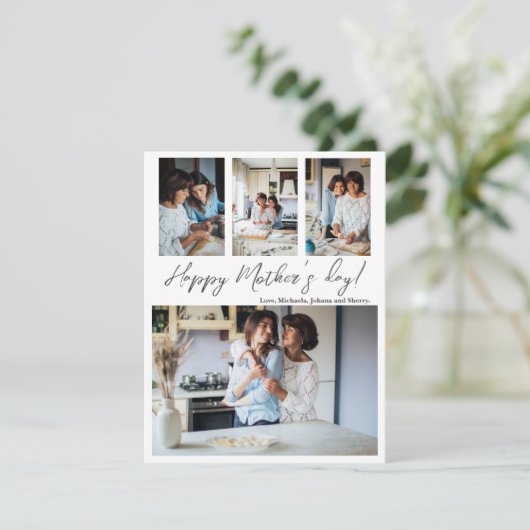 Moederdag Photo Collage Kaart (Staand voorkant)