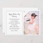 Moederdag Photo Holiday Kaart uit Baby (Voorkant / Achterkant)