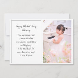 Moederdag Photo Holiday Kaart uit Baby