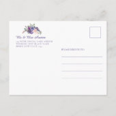 Moederdag Picknick Bloemen Waterverf Paarse Uitnodiging Briefkaart (Achterkant)