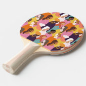 Moederdag Ping Pong Paddle Tafeltennisbatje (Voorkant Gekanteld)