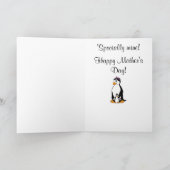 Moederdag Pinguïn en kaart (Binnen)