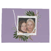 Moederdag Pink Floral Aangepaste gepersonaliseerde Groot Cadeauzakje (Achterkant)