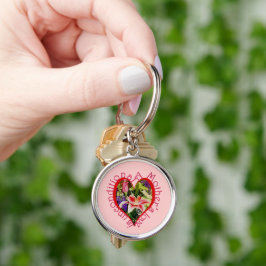 Moederdag Pink Floral Love onvoorwaardelijk Sleutelhanger