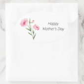 Moederdag Pink Floral Sticker (Tas)