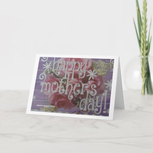 Moederdag - plakboek Kaart (Voorkant)